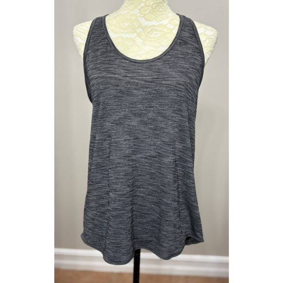 Lululemon Sz 8 Heather Gray Essential Activewear Tank Top Womens Racerback Gym - Picture 2 of 9